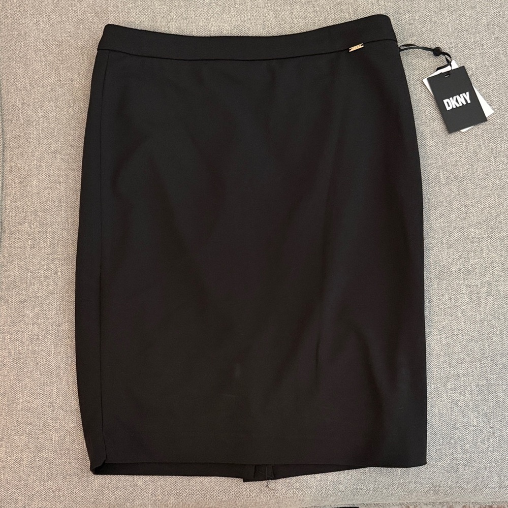 DKNY Black Tailored Pencil Skirt